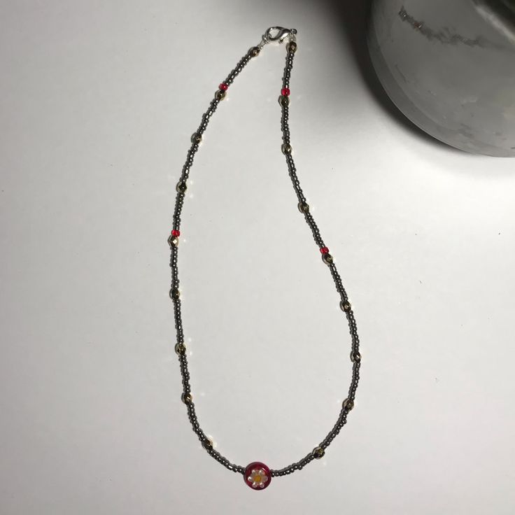 This Necklace Was Made With A Lot Of Love. Silver, Red And Gold. Measures 15 Inches In Length, So It Fits A Little Longer Than A Choker On Most. Makes A Great Gift Dainty Silver Beaded Necklaces As A Gift, Adjustable Red Necklace With Heart Beads, Red Adjustable Necklace With Heart Beads, Silver Beaded Necklaces With Heart Beads For Gift, Silver Beaded Necklaces With Colorful Beads, Silver Beaded Necklace With Heart Beads For Gift, Silver Beaded Necklace With Colorful Beads, Red Dainty Jewelry With Round Beads, Festive Red Necklace With Silver Beads