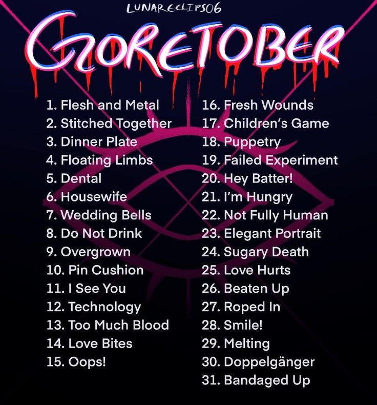 30 Day Art Challenge Gore, Horror Drawing Prompts, Disembowelment Art, October Drawing Challenge, Oc Drawing Prompts, Horror Sketch, 30 Day Art Challenge, Art Journal Challenge, Drawing Challenges