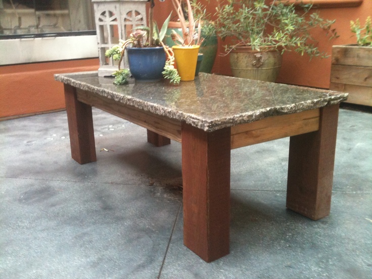 a table that has some plants on it