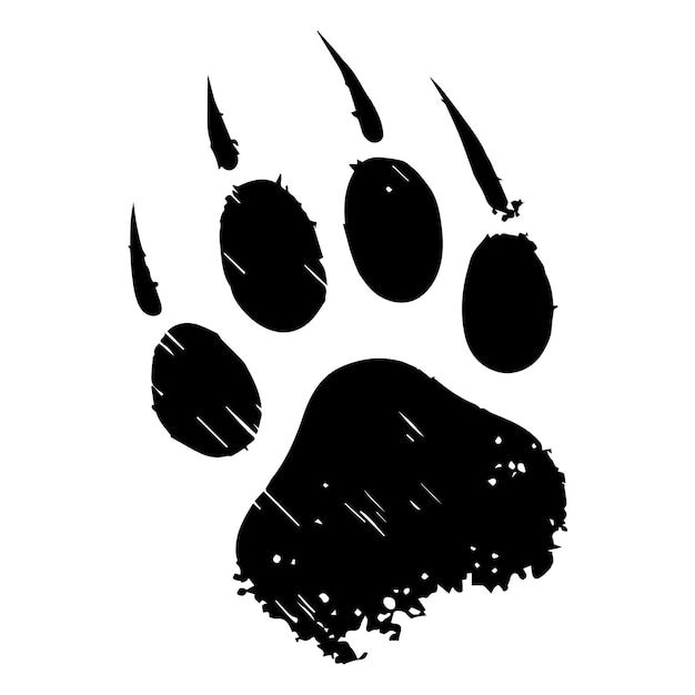 an animal's paw print with claws and claws