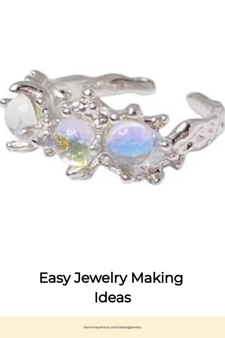 Opalescent bracelet on a pamphlet titled "Easy Jewelry Making Ideas." Elegant Gold Rings, Modest Jewelry, Easy Jewelry Making Ideas, Jewelry Design Ideas, Jewelry Making Ideas, Yellow Diamond Earring, Jewelry Box Makeover, Easy Jewelry, Jewelry Displays