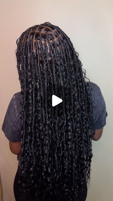 Sugga Locs, LLC👩🏼‍🦱👩🏽‍🦱👩🏾‍🦱👩🏿‍🦱 on Instagram: "Butt length boho soft locs with human hair curls added😍😍 (human hair curls must be selected as an add on between locs, synthetic curls comes on ends of locs)" Adding Curls To Locs, Boho Faux Locs With Curls, Soft Locks With Curls, Soft Faux Locs Hairstyles, Distressed Locs With Curls, Soft Locs With Human Hair, Soft Boho Locs, Boho Soft Locs Black Women, Long Curly Locs