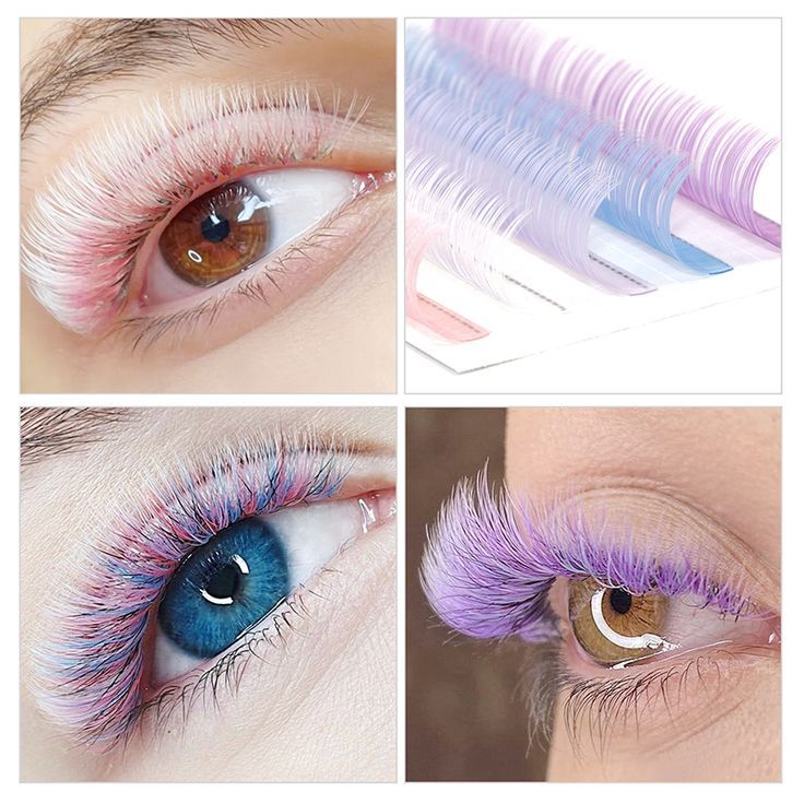 Colored Lashes Extensions, Eyelash Extensions Color, Colored Lashes, Color Extensions, Lashes Extensions, Mink Lash Extensions, Individual Eyelash Extensions, Individual Eyelashes, Silk Lashes