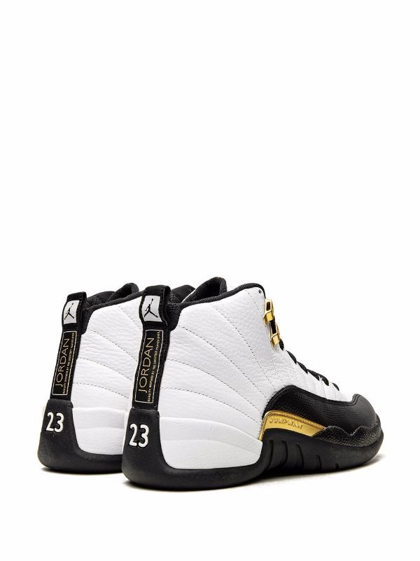 Jordan Air Jordan 12 Retro "Royalty Taxi" Sneakers - Farfetch Medium Fit High-top Sneakers With Rubber Sole For Streetwear, Lace-up Jordan Shoes With Contrast Sole For Light Sports, Medium Fit Lace-up High-top Sneakers For Sports, High-top Sneakers With Contrast Sole For Sports, Sports High-top Sneakers With Rubber Sole And Medium Fit, Sports High-top Sneakers With Comfort Fit And Rubber Sole, Medium Fit Lace-up Sneakers For Streetwear, White Basketball Shoes With Contrast Sole For Streetwear, Classic Jordan Shoes With Lace-up And White Sole