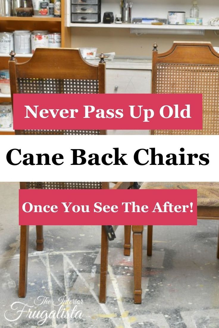 two chairs with the words never pass up old cane back chairs once you see the after