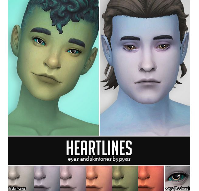 an image of four different types of faces with the words heartlines on them in black and white