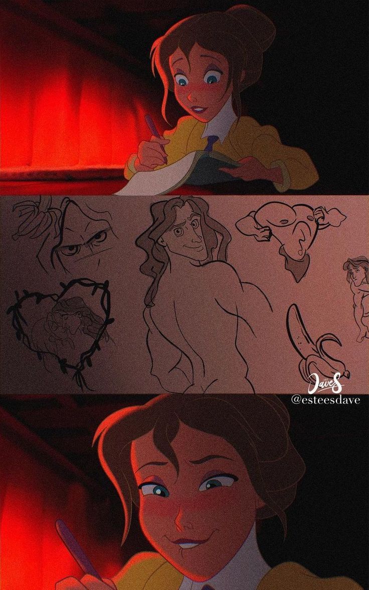 the beauty and the beast character sketches from disney's live - action animated movie