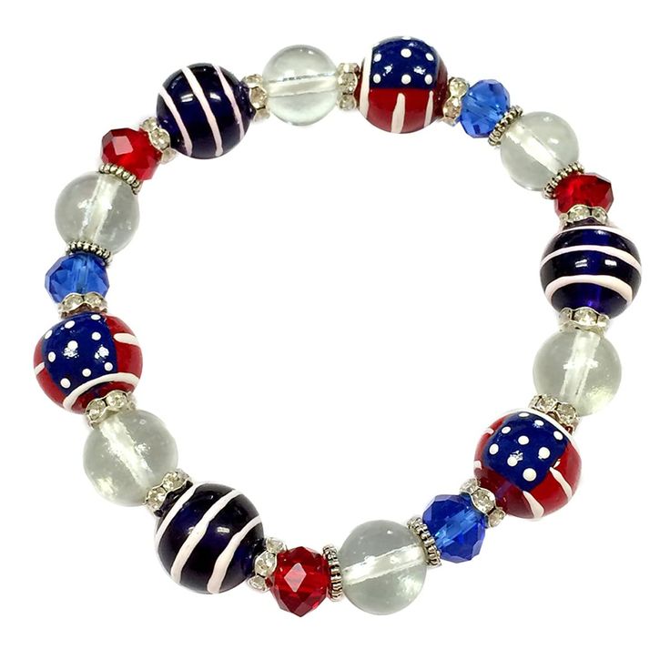 PRICES MAY VARY. ✓ PATRIOTISM - Show off your love for the country by wearing fiona USA Patriotic bracelet to parties and events. Influence others to express their love and support for the country. ✓ GREAT GIFT: Looking for a fun, unique and beautiful gift? Well, you’ve found it! Your family and friends will say WOW! How cute! when you put jewelry on. ✓ FASHION – This hand painted US Flags Bracelet will immediately put you in the spot light. Leaves bracelet is a great accessory for all occasions Multicolor Round Beads Jewelry For Independence Day, Patriotic Round Beads Stretch Bracelet For 4th Of July, Blue Adjustable Stretch Bracelet For 4th Of July, Casual Blue Bracelets For 4th Of July, Patriotic Round Beads Jewelry Gift, Adjustable Blue Jewelry For 4th Of July, Blue Adjustable Bracelets For 4th Of July, Red Jewelry For 4th Of July Gift, Blue Jewelry For Independence Day Gift