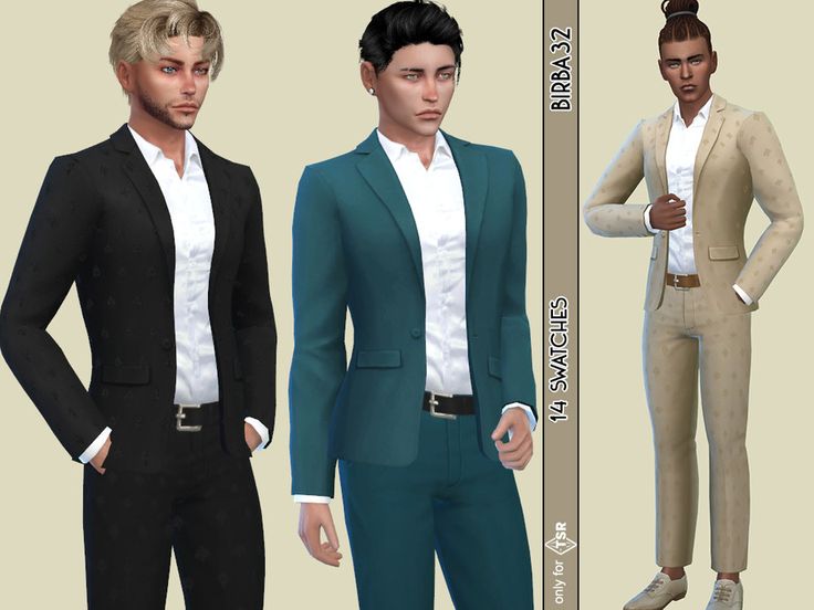 Silk White Shirt, Suit For Man, Formals For Men, Mens Tux, Formal Dress For Men, Black Men Suits, Casual Suits Men, Sims 4 Men Clothing, Sims 4 Male Clothes