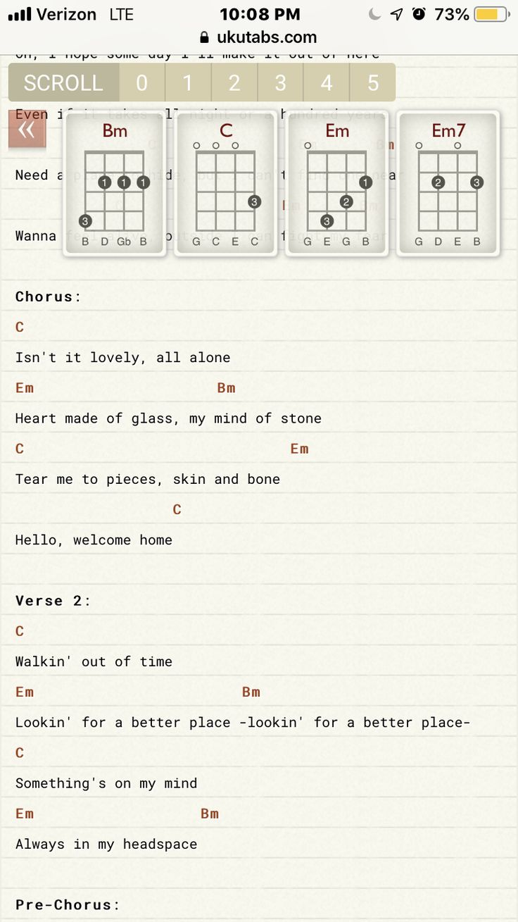 the guitar tab is open to play chords