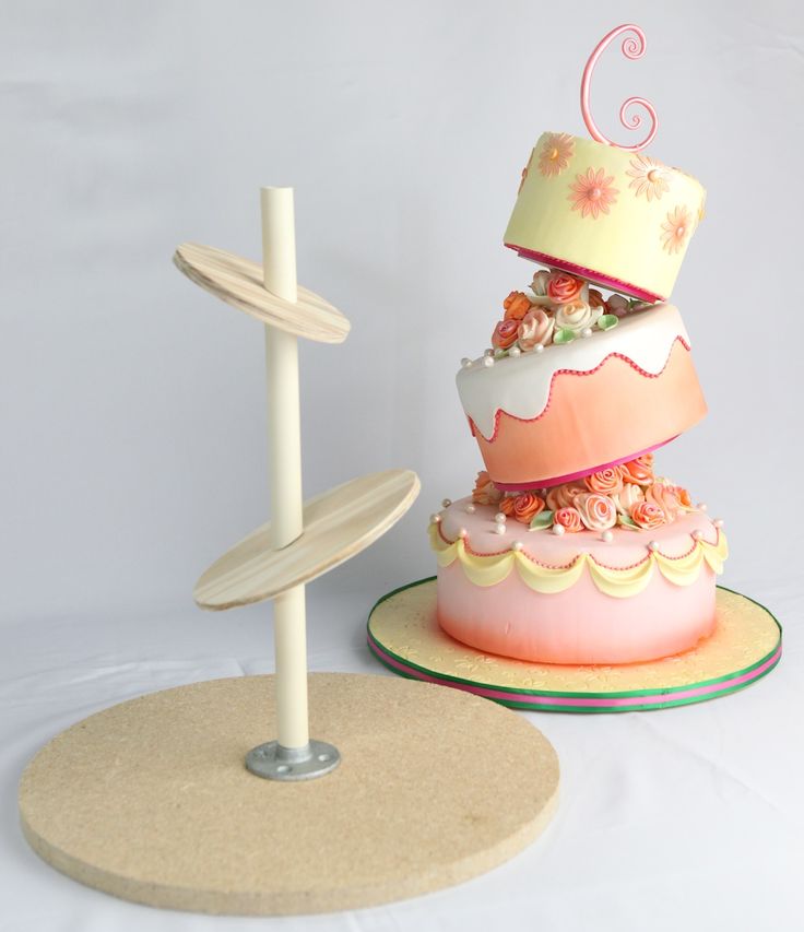 three tiered cake on top of each other