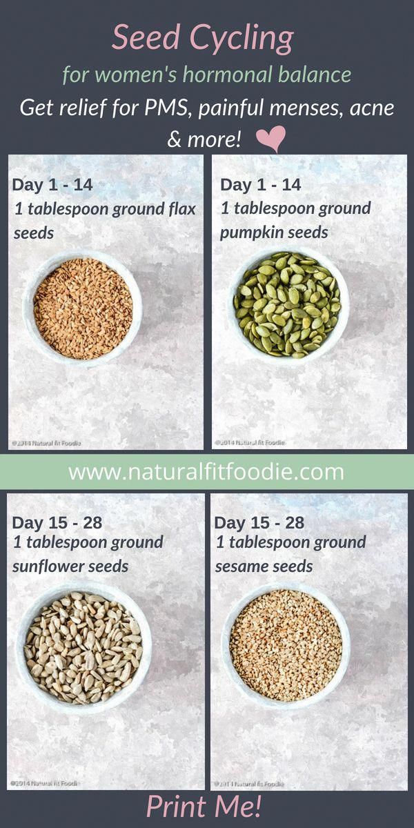 Have you heard of seed cycling? Learn all about this delicious and easy way to bring your hormones back into balance naturally so that you can get relief from symptoms such as painful menses, bloat, acne, PMS and more What is seed cycling? Seed cycling / seed rotation is an old naturopathic protocol that utilises Seed Cycle, Acne Diet Plan, Hormonal Acne Diet, Seed Cycling, Acne Diet, Healthy Hormones, Baking Soda Beauty Uses, Fit Foodie, Feminine Health