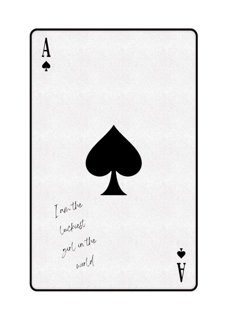 an ace playing card with the words, i'm not the luck you are