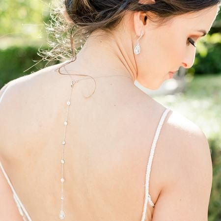 Bridal Back Pendant Necklace | Wedding Back Drop Necklace – AMY O Bridal Hair Accessories Silver, 14k Gold Initial Necklace, Floating Diamond Necklace, Accessories Crystal, Backdrops Necklace, Gold Letter Necklace, Crystal Statement Necklace, Choker Style Necklace, Back Necklace