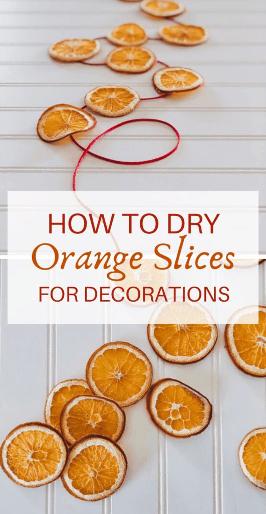 orange slices are arranged on a table with the words how to dry orange slices for decorations