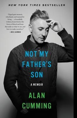 a book cover for not my father's son, featuring a man in a black shirt and tie