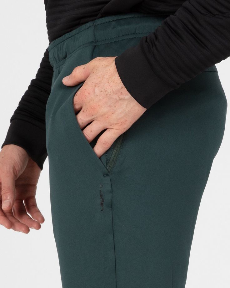 Men's Circular Knit Workout Pants with Pockets – Layer 8 Solid Pants With Elastic Waistband, Stretch Pants With Elastic Waistband And Straight Hem, Everyday Stretch Sweatpants With Straight Hem, Stretch Workwear Pants With Elastic Cuffs, Stretch Tapered Leg Pants With Elastic Waistband, Green Stretch Sweatpants With Tapered Leg, Comfort Stretch Bottoms With Ribbed Waistband And Tapered Leg, Stretch Bottoms With Elastic Waistband And Straight Hem, Fitted Sweatpants With Hip Pockets And Tapered Leg