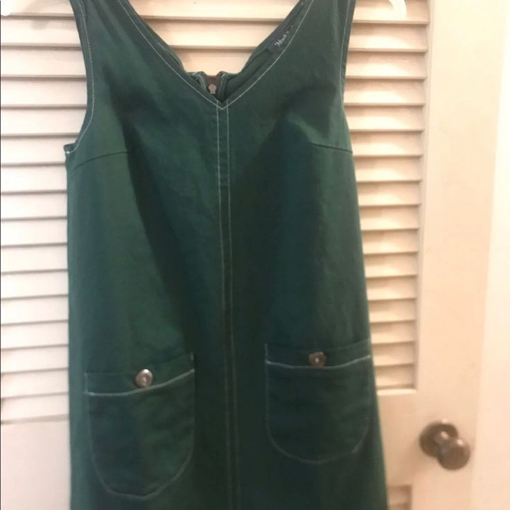 Looks So Cute With A White Shirt Underneath, Or By Itself! Resembles A Brandy Melville Dress Tag Says Xxs But I’m A Size Small And Fits Great. Dark Green Forest Green Dress Never Worn Overalls . Over Dress. Romper. Vintage Clothes Green Shirt Green Dress . Cute Women’s Clothes . Cute Women’s Dress . Cute Dress. Unique Dress. Goodwill. Thrift Clothes. Boutique Dress. Cute Shoes. Size Small. Small Dress. Size Small Dress. Size Xs Small Dress. Size Xtra Small Dress. Xs Clothes. Xtra Small Clothes Green Cotton Mini Dress For Work, Green Cotton V-neck Mini Dress, Green V-neck Cotton Mini Dress, Xs Clothes, Dark Green Forest, Forest Green Dress, Thrift Clothes, Clothes Green, Forest Green Dresses