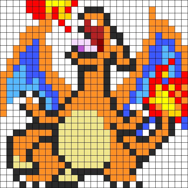 an image of a cross stitch pokemon pattern