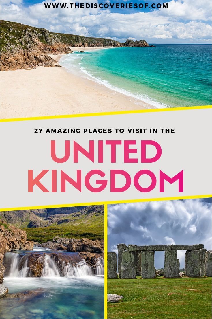 an image of the united kingdom with text that reads, 27 amazing places to visit in the united kingdom