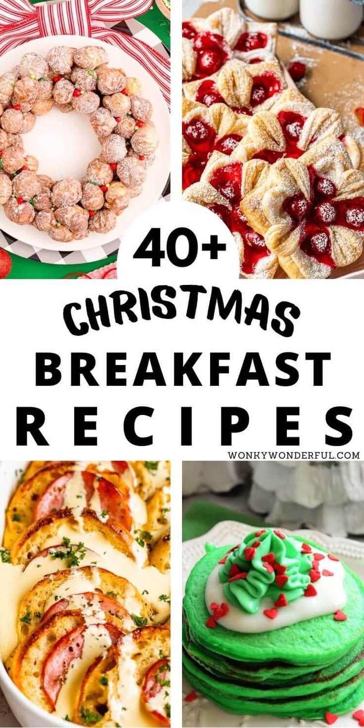 christmas breakfast recipes with text overlay