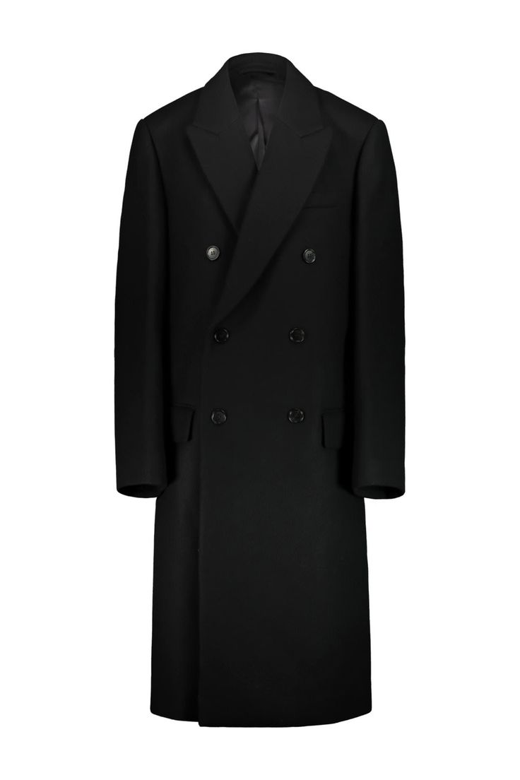 a black coat is shown on a white background and there are no images in the image