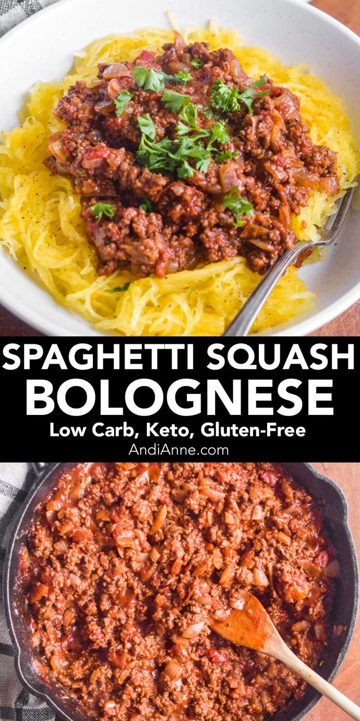 spaghetti bolognzoe with sauce in a bowl and on the side