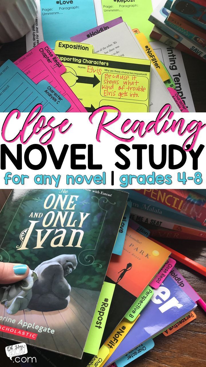 close reading novel study for any novel i graduate