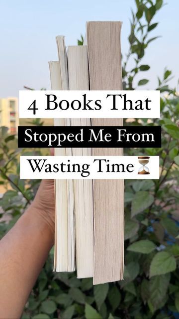 four books that stopped me from wasteing time in front of some bushes with the words 4 books that stopped me from wasteing time