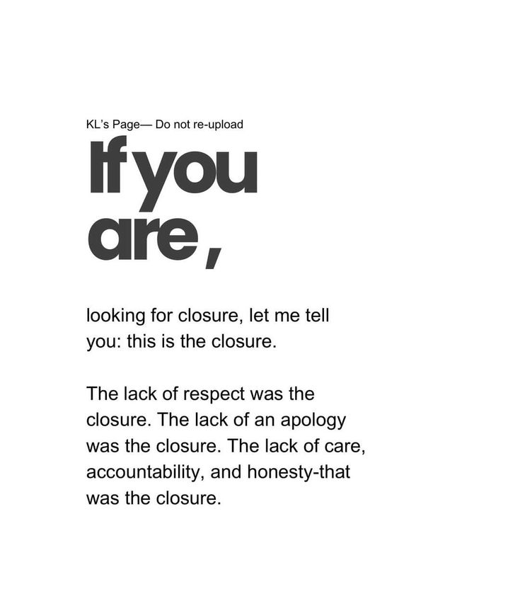 an advertisement with the words if you are looking for closure, let me tell you this is the closure