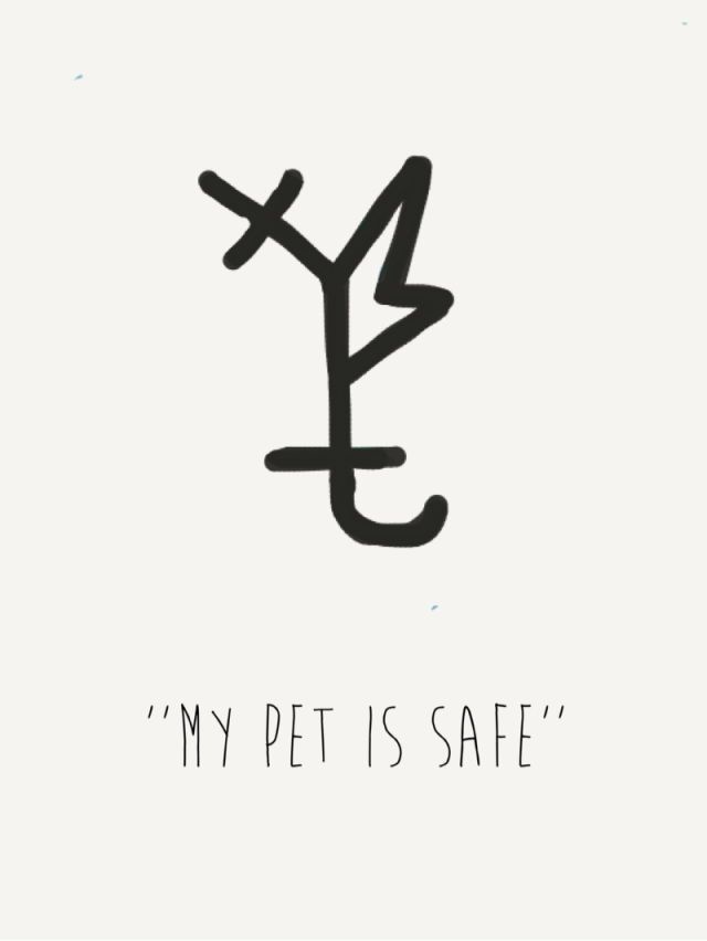 a black and white photo with the words'my pet is safe'on it