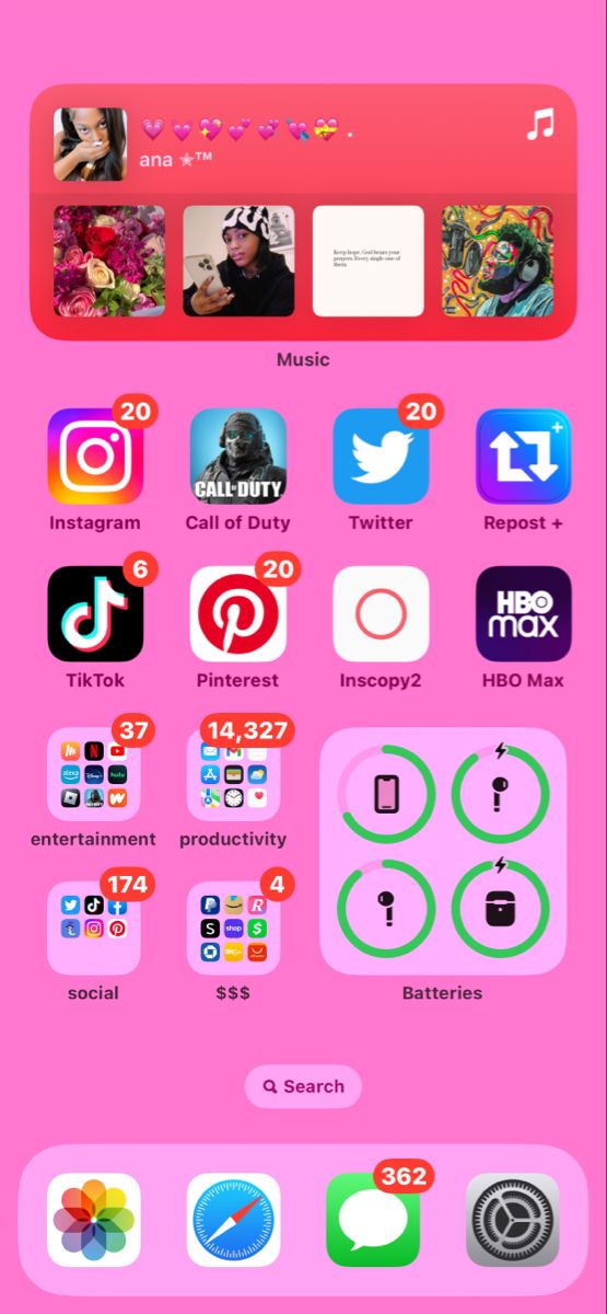 an iphone screen with different icons on the bottom and top, along with other app icons