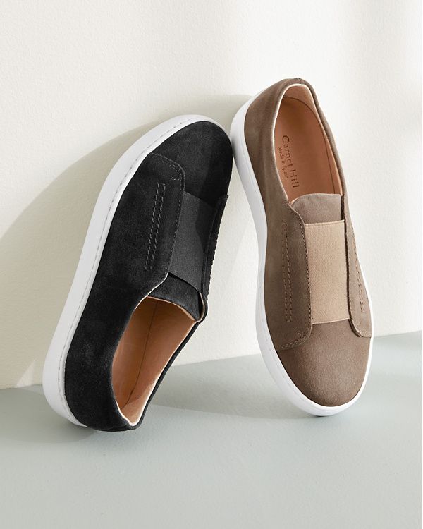 Zora Slip-On Sneakers Comfortable High-top Slip-on Sneakers With Contrast Sole, Modern Low-top Slip-ons, Modern Suede Slip-on Sneakers, Suede Cushioned Slip-on Sneakers, Sporty Everyday Slip-on Sneakers, Suede Slip-on Sneakers With Cushioned Footbed, Cushioned Suede Slip-on Sneakers, Cushioned Slip-on Suede Sneakers, Modern Low-top Slip-on Sneakers For Everyday