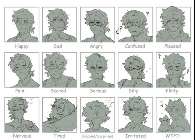 an animation character's face expressions for the animated version of harry and hermi