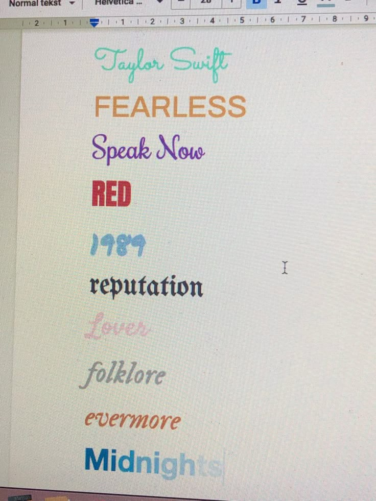 a computer screen with some type of font on it's display area and the words fearless speak now written in different languages