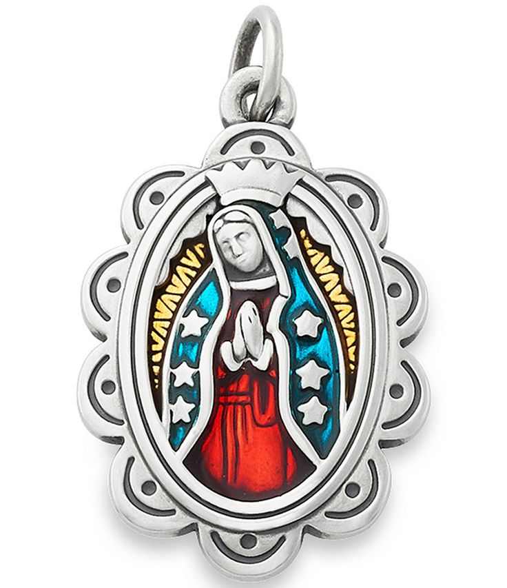 From James Avery&#x2C; this charm features:Sterling silver/enamelApprox. 0.93" L x 0.69" WCrafted in America using the world's finest materials. Charms James Avery, James Avery Charm, James Avery Charm Bracelet, Quinceanera Gifts, James Avery Charms, Xmas Wishlist, Virgin Mary Necklace, Virgin Of Guadalupe, Wishlist 2024