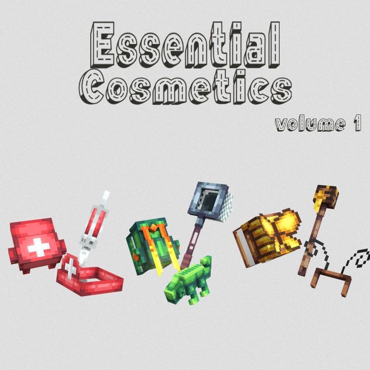 an image of the cover art for essential cosmeticss volume 1, which includes various items