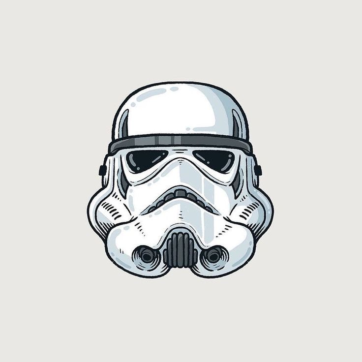 a star wars trooper helmet on a gray background