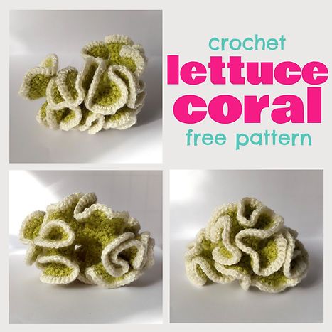 crochet lettuce coral free pattern with instructions to make it easy and fun