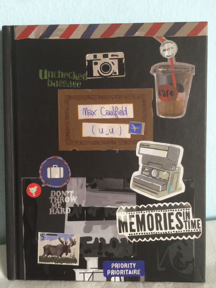 an altered collage of photos and stickers on a black board with the words memories written in it