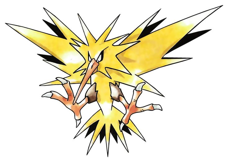 a drawing of a yellow and black pokemon