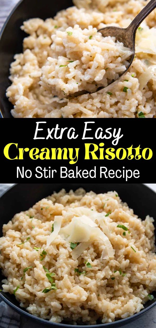 an image of creamy risotto in a skillet