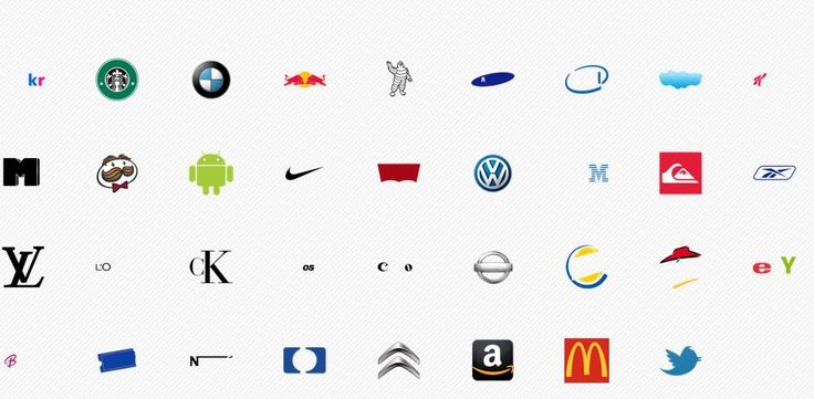 many different logos are shown together on a white background, including one for the letter k