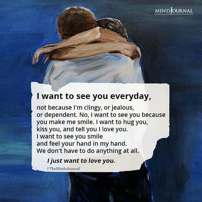 a painting of a man hugging another man with a note attached to his back that says, i want to see you everyday