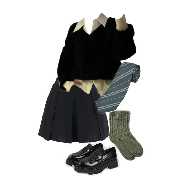 Hogwarts Clothes Aesthetic, Hogwarts Inspired Outfits, Hogwarts Outfits Aesthetic, Hogwarts Fits, Hogwarts Clothes, Hogwarts Fashion, Slytherin Clothes, Hogwarts Outfits, Mood Clothes