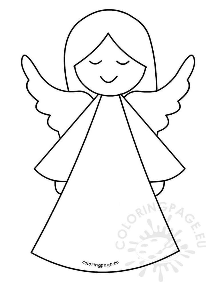 an angel coloring page for kids