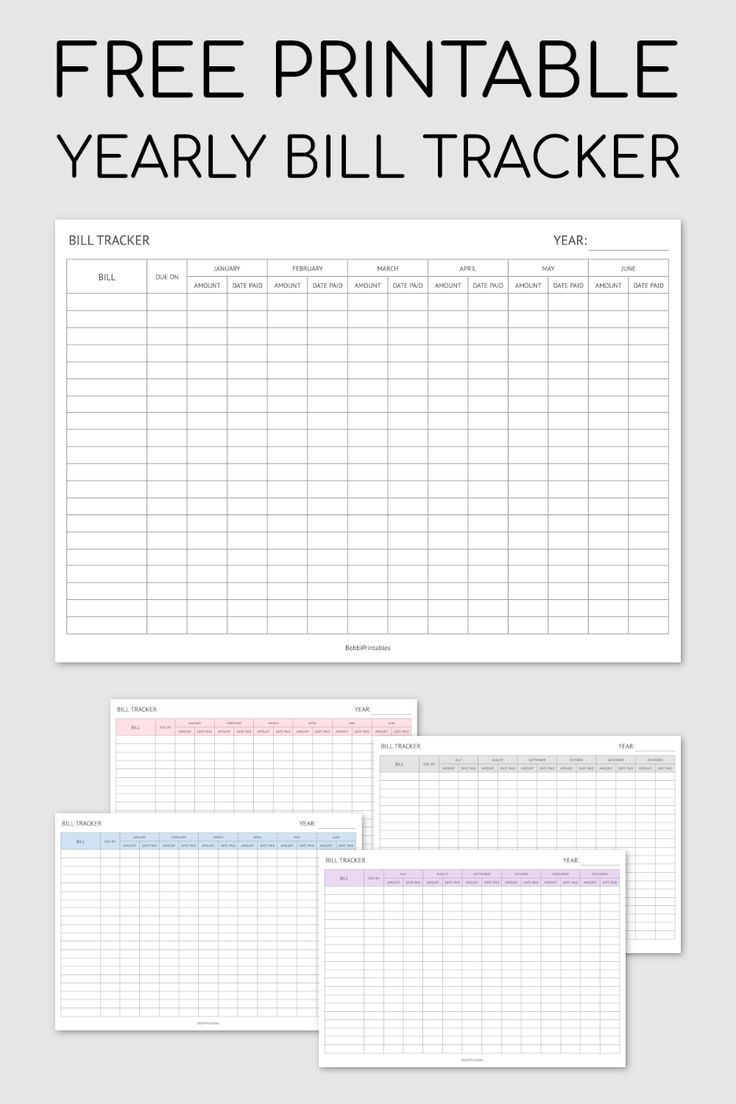 the free printable year by bill tracker