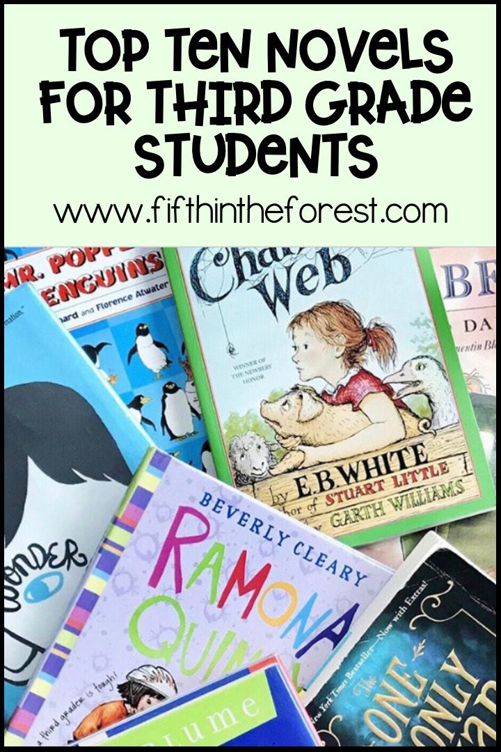 the top ten novels for third grade students