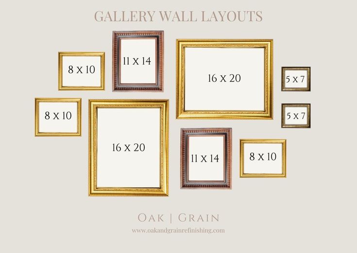 an image of gallery wall layouts with frames