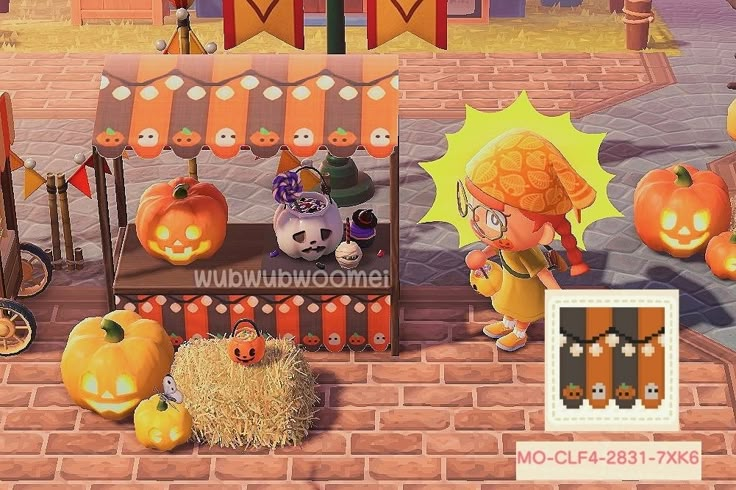 an image of a cartoon pumpkin vendor